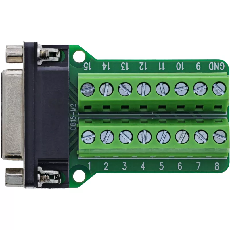 InLine 92502A wire connector Terminal block / D-Sub 15 Black, Green