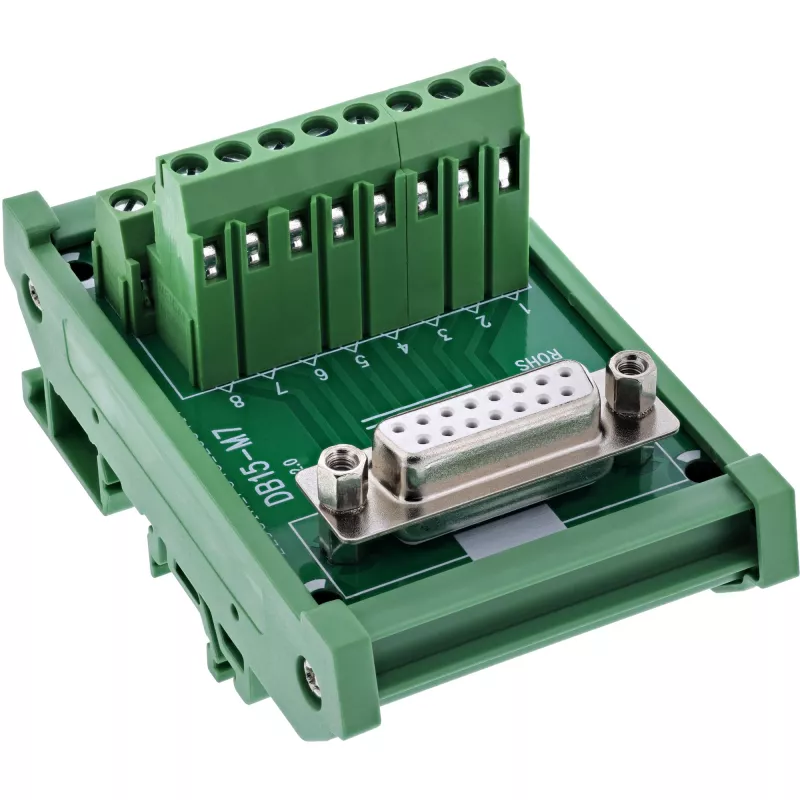 InLine 92502C wire connector Terminal block / D-Sub 15 Green