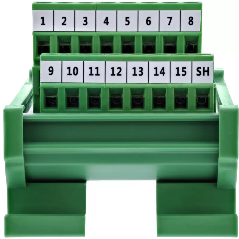 InLine 92502C wire connector Terminal block / D-Sub 15 Green