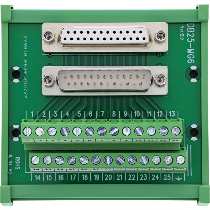 InLine 92502G wire connector Terminal block / D-Sub 25 Green