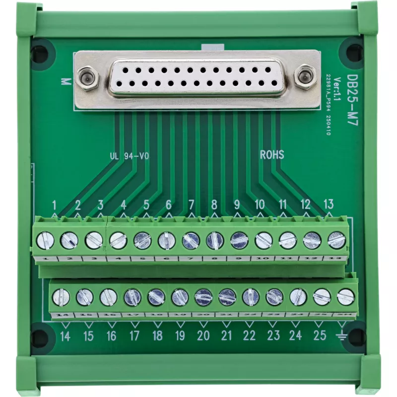 InLine 92502H wire connector Terminal block / D-Sub 25 Green