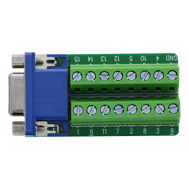 InLine 92503A wire connector Terminal block, VGA (HD15) Blue, Green