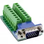 InLine 92503B wire connector Terminal block, VGA (HD15) Blue, Green
