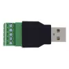 InLine 92504A wire connector USB-A / Terminal block, 5-pin Black, Green
