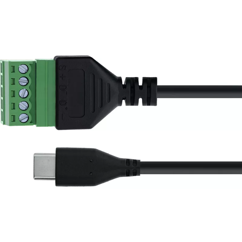 InLine 92504E wire connector USB-C / Terminal block, 5-pin Black, Green