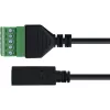 InLine 92504F wire connector USB-C / Terminal block, 5-pin Black, Green
