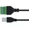 InLine 92504G wire connector USB-A / Terminal block, 5-pin Black, Green