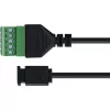 InLine 92504D wire connector Micro USB / Terminal block, 5-pin Black, Green