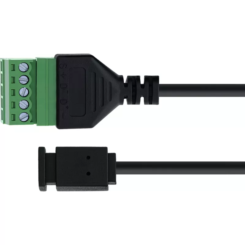 InLine 92504D wire connector Micro USB / Terminal block, 5-pin Black, Green
