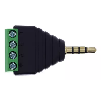 InLine 92504J wire connector 3.5 mm 4-pin jack TRRS / Terminal block 4 terminals Black, Green