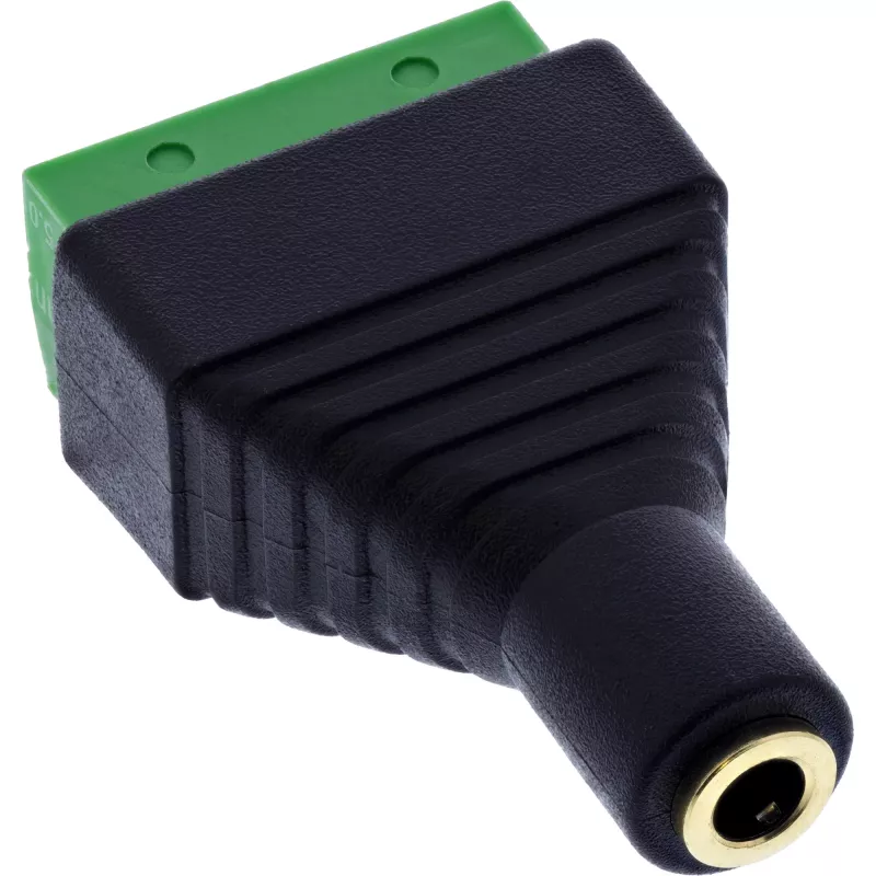 InLine 92504K wire connector 3.5 mm 4-pin jack TRRS / Terminal block 4 terminals Black, Green