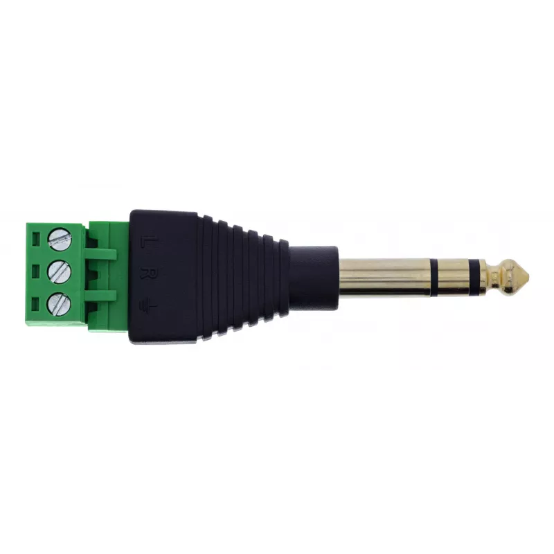 InLine 92504L wire connector 6.35 mm 3-pin jack TRS / Terminal block 3 terminals Black, Green