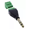 InLine 92504L wire connector 6.35 mm 3-pin jack TRS / Terminal block 3 terminals Black, Green