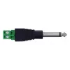 InLine 92504M wire connector 6.35 mm 2-pin jack TS / Terminal block 2 terminals Black, Green