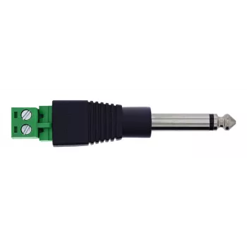 InLine 92504M wire connector 6.35 mm 2-pin jack TS / Terminal block 2 terminals Black, Green