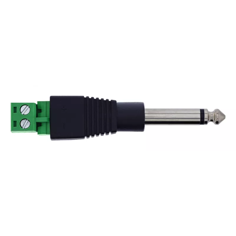 InLine 92504M wire connector 6.35 mm 2-pin jack TS / Terminal block 2 terminals Black, Green