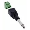 InLine 92504M wire connector 6.35 mm 2-pin jack TS / Terminal block 2 terminals Black, Green