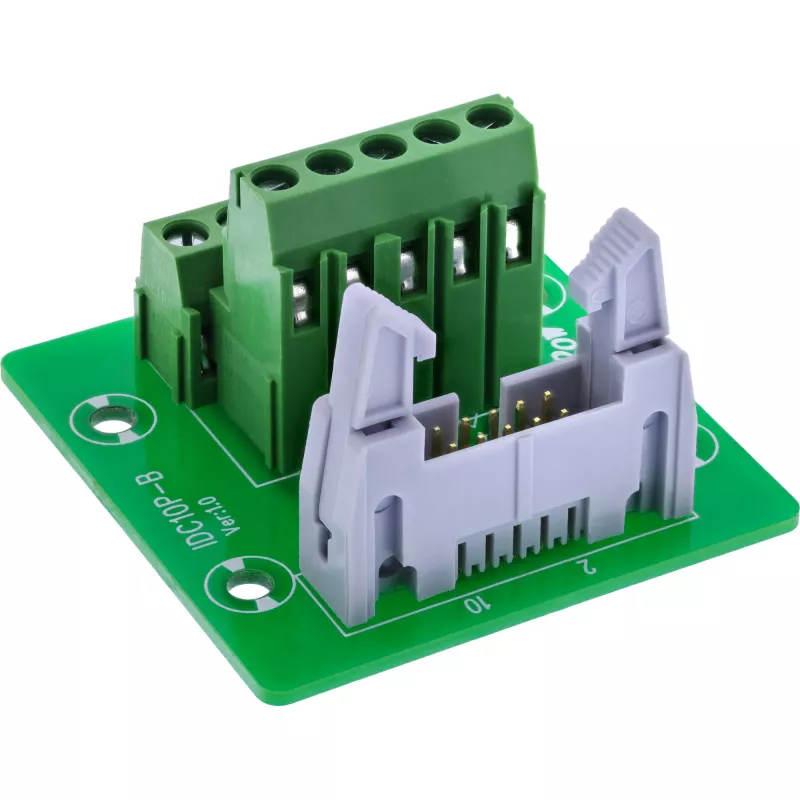 InLine 92504O wire connector IDC 10 / Terminal block 5 terminals Green, Light grey