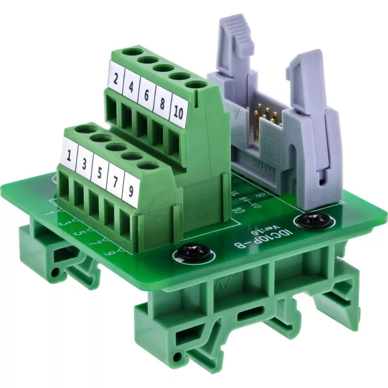 InLine 92504O wire connector IDC 10 / Terminal block 5 terminals Green, Light grey