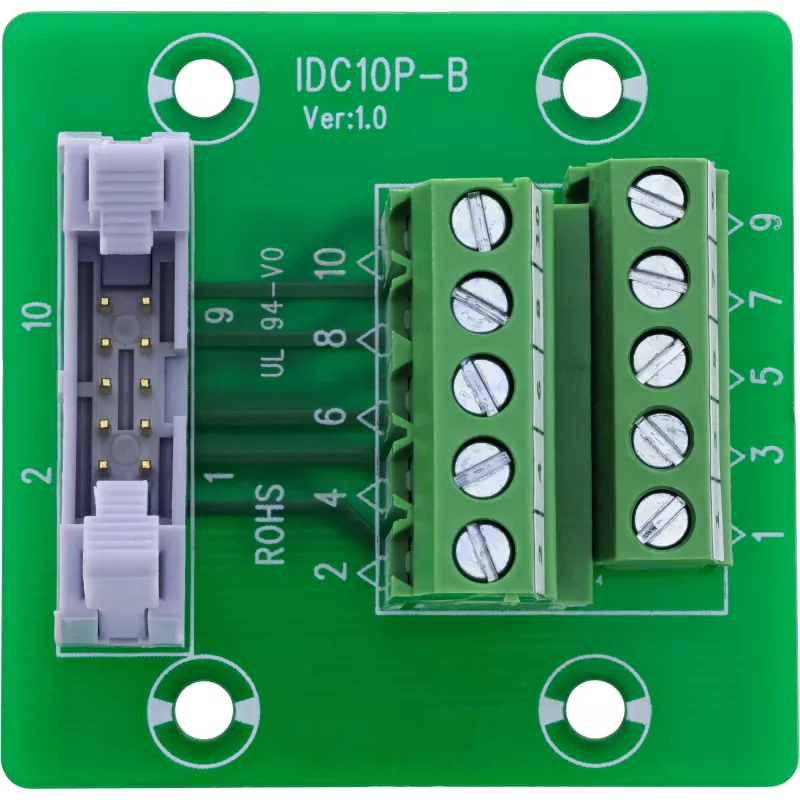 InLine 92504O wire connector IDC 10 / Terminal block 5 terminals Green, Light grey