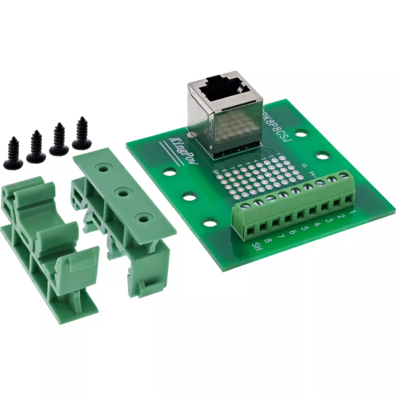 InLine 92505A wire connector RJ45 8P8C / Terminal block 9 terminals Green