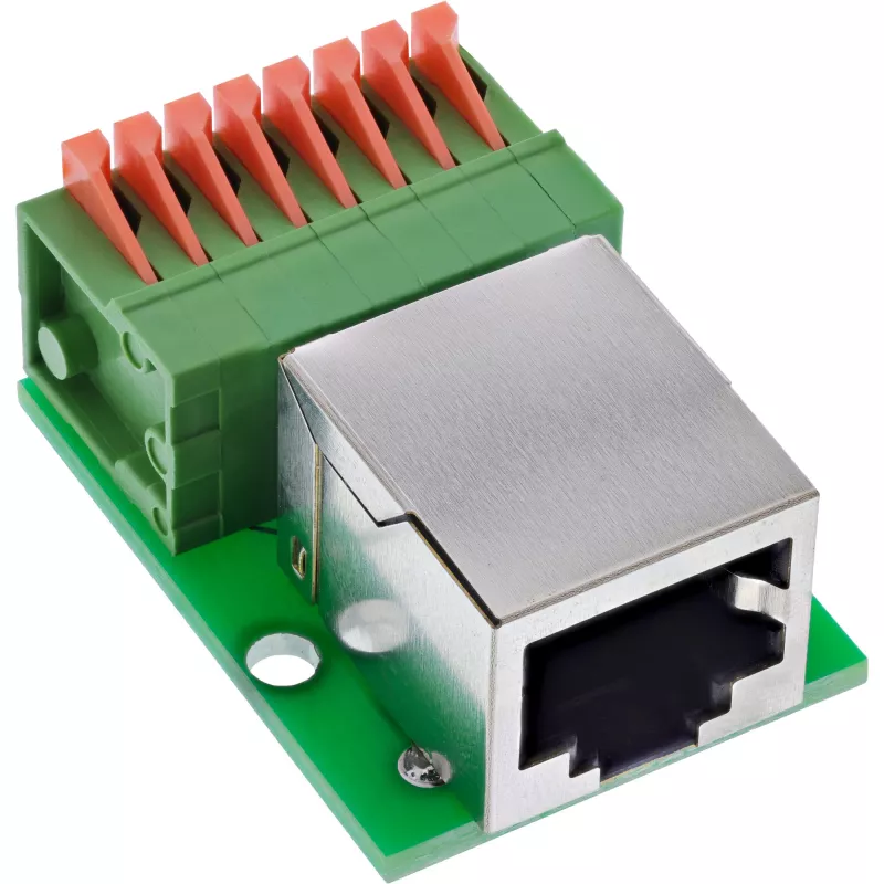 InLine 92505F wire connector RJ45 Cat.5e 8P8C / Terminal block, 8-pin Green