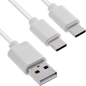 InLine 35121W USB cable USB 2.0 1 m USB A 2 x USB C White