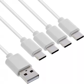 InLine 35142W USB cable USB 2.0 2 m USB A 4 x USB-C White