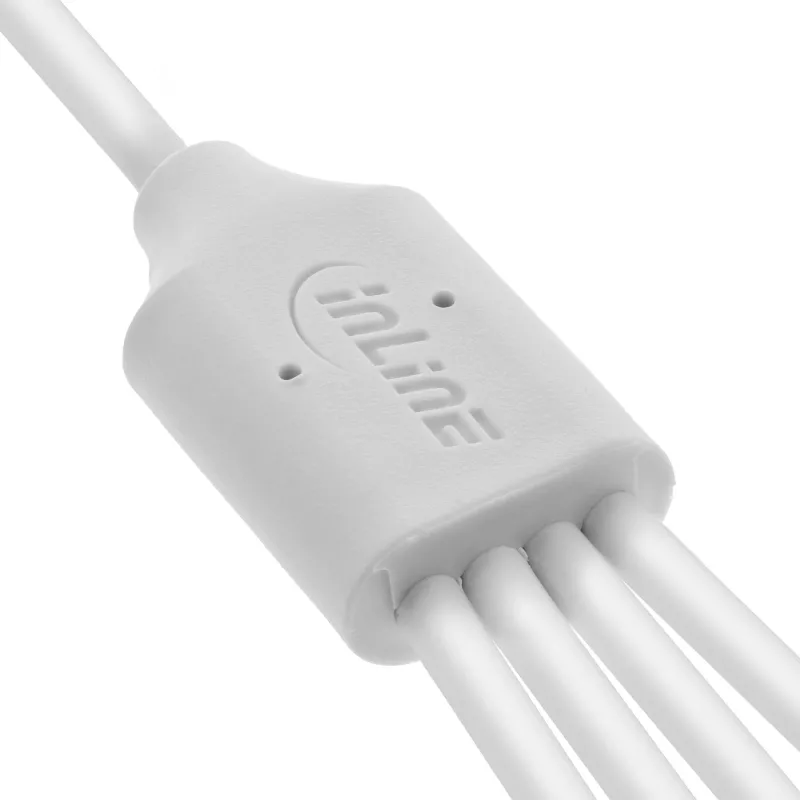 InLine 35142W USB cable USB 2.0 2 m USB A 4 x USB-C White