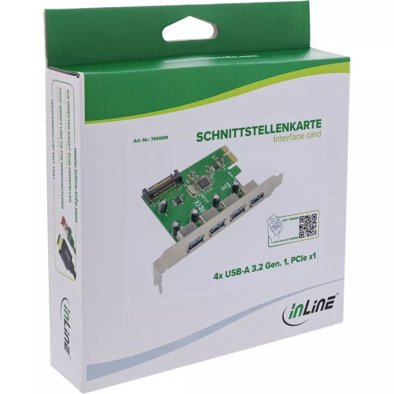 InLine 76666M interface cards/adapter Internal USB 3.2 Gen 1 (3.1 Gen 1)