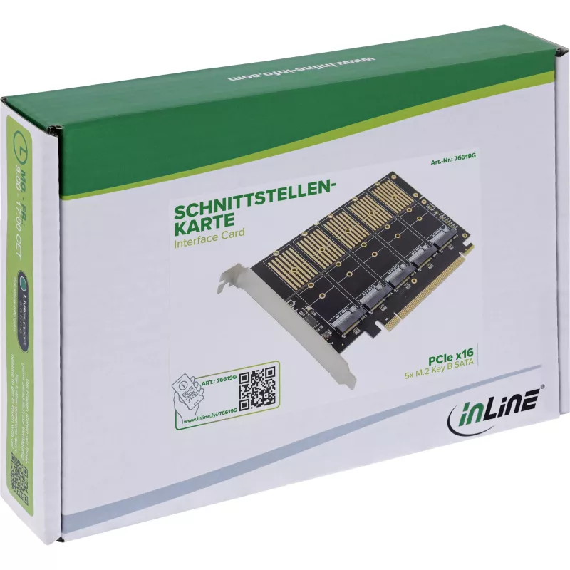 Interface adapter InLine 76619G — PCI/USB/serial connectivity module