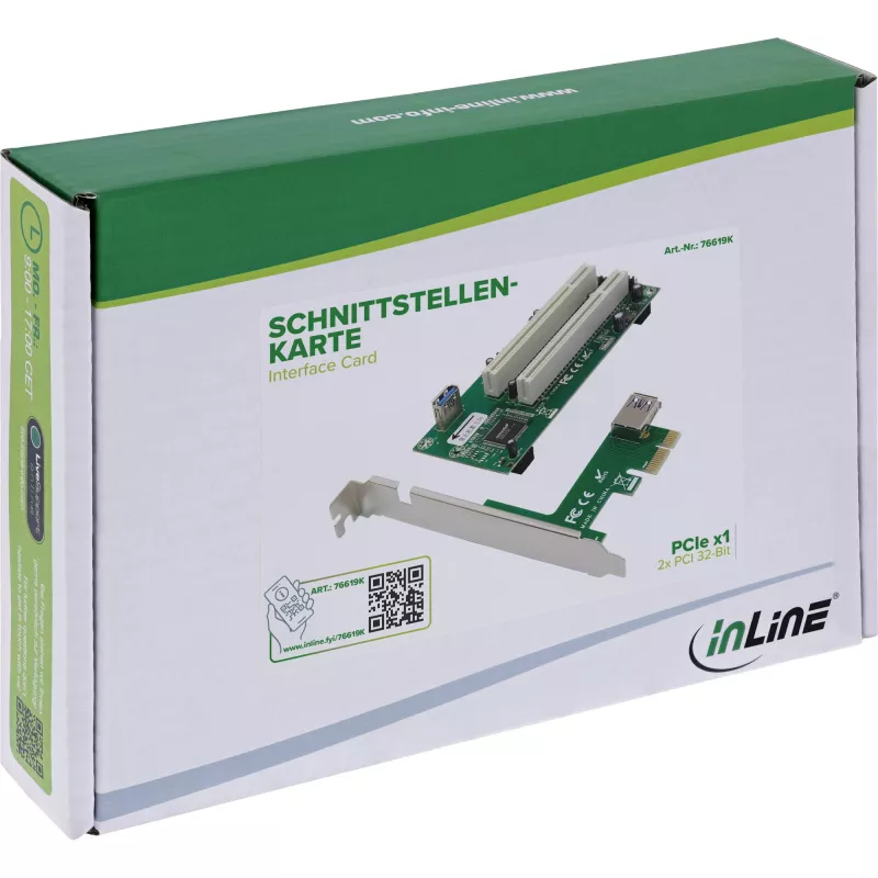 InLine 76619K interface cards/adapter Internal PCI