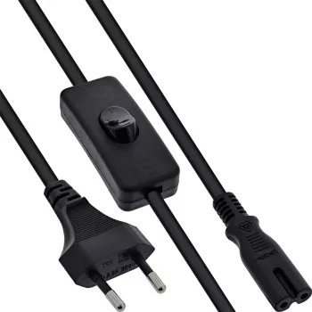InLine 16153 power cable Black 3 m CEE7/16 IEC C7