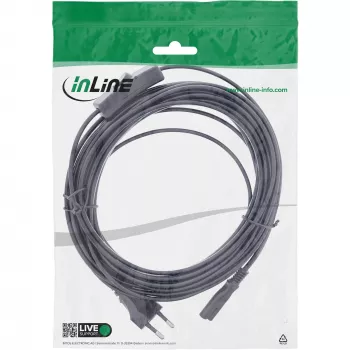 InLine 16159 power cable Black 10 m CEE7/16 IEC C7