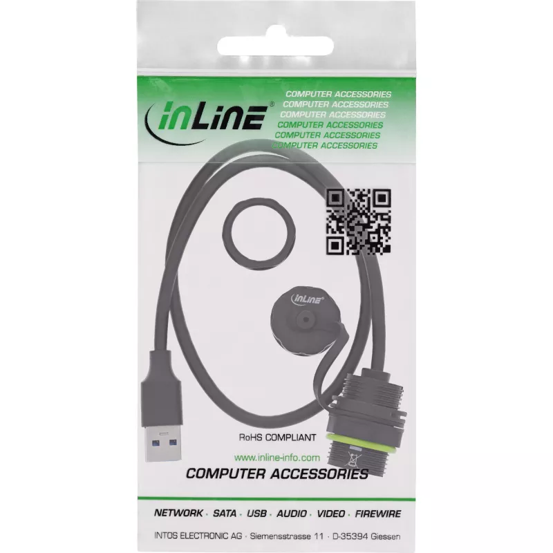 USB gender changer adapter InLine 69927S — USB A female to USB A female