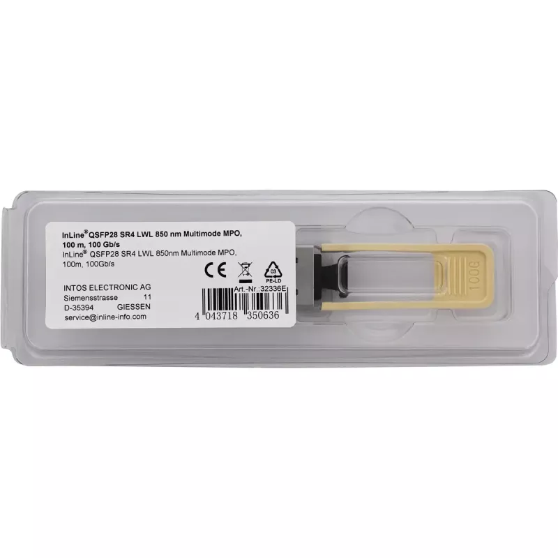 InLine 32336E network transceiver module Fiber optic 100000 Mbit/s QSFP28 850 nm