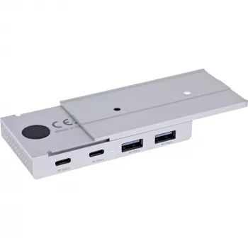 InLine 35395M interface hub USB 3.2 Gen 2 (3.1 Gen 2) Type-C 10000 Mbit/s Silver