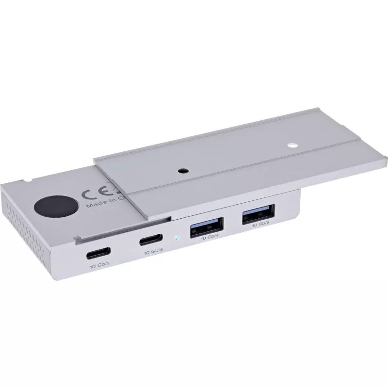 InLine 35395M interface hub USB 3.2 Gen 2 (3.1 Gen 2) Type-C 10000 Mbit/s Silver