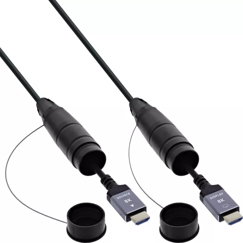 HDMI cable InLine 17950T, 50 m, HDMI Type A male–male, HDMI 2.1, 48 Gbit/s, black
