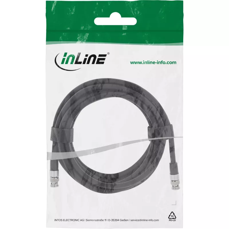 VGA cable InLine 10803S — analog video cable, weight 228 g, connector size approx. 15×15 mm
