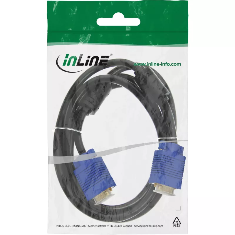 VGA cable InLine 17719T — InLine VGA lead, model 17719T, weight 0.242 kg