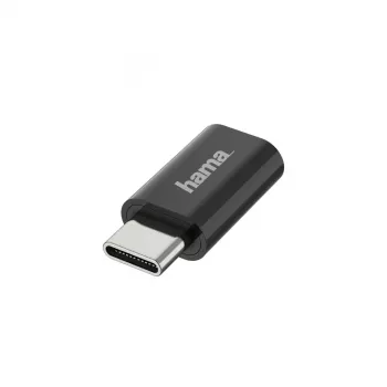 Cable Gender Changer Hama 00200310 Micro USB to USB-C Black