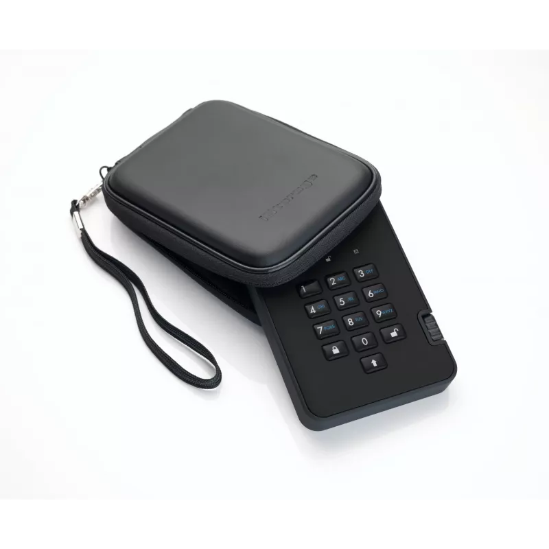 iStorage diskAshur2 256-bit 1TB USB 3.2 secure encrypted solid-state drive - Black IS-DA2-256-SSD-1TB-B