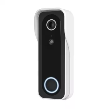 Video doorbell TRUST DOORCAM-3000, 3 MP, Wi‑Fi 2.4 GHz, MicroSD up to 256 GB, Battery/USB, Black/White