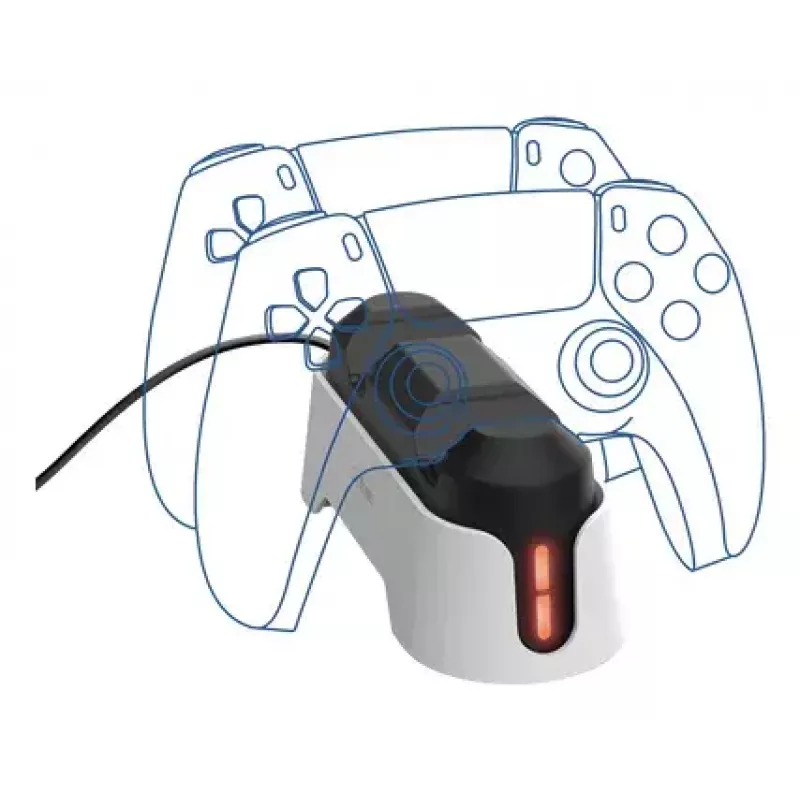 Charging stand Trust GXT 228 Dual for PlayStation 5 Black White