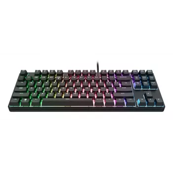 Mechanical gaming keyboard TRUST 26135, 80% 87-key, QWERTZ German layout, USB wired, black, 1.8 m cable