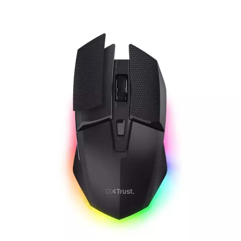 Gaming mouse TRUST GXT 122 Felox+ — right-hand, optical, RF Wireless + Bluetooth, 10000 DPI, 7 buttons, multi-LED, black