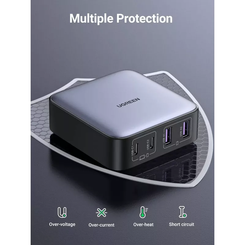 Ugreen Nexode 65 W Desktop Fast Charger, 2x USB-A + 2x USB-C (90747)