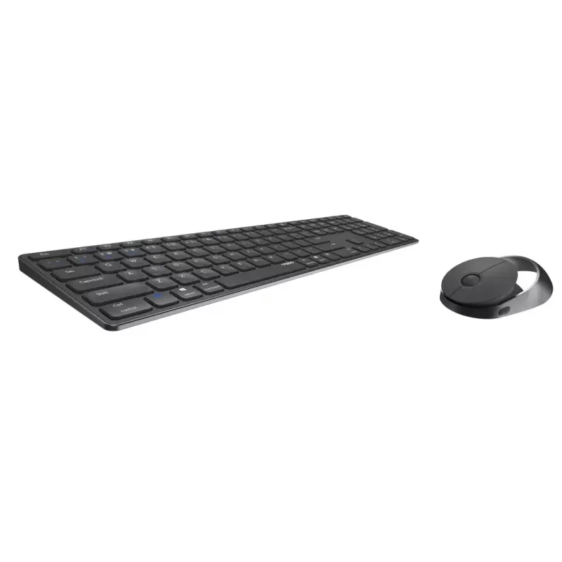 Rapoo 9850M Keyboard Mouse included Home RF Wireless Bluetooth QWERTZ German Grey