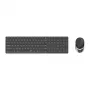 Rapoo 9850M Keyboard Mouse included Home RF Wireless Bluetooth QWERTZ German Grey